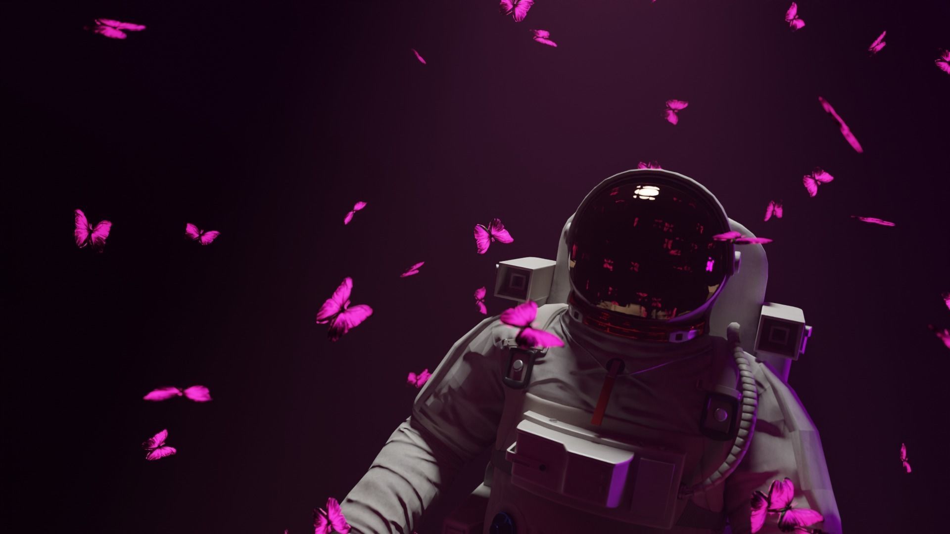 ANIMATED SPACESUIT NASA with BUTTERFLYES 3D model 3D model_2