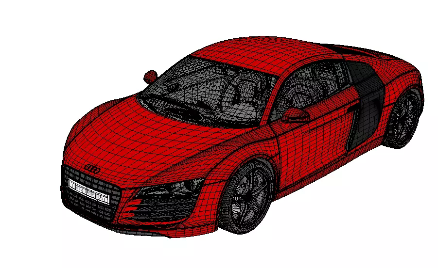 Audi R8 3D model_0