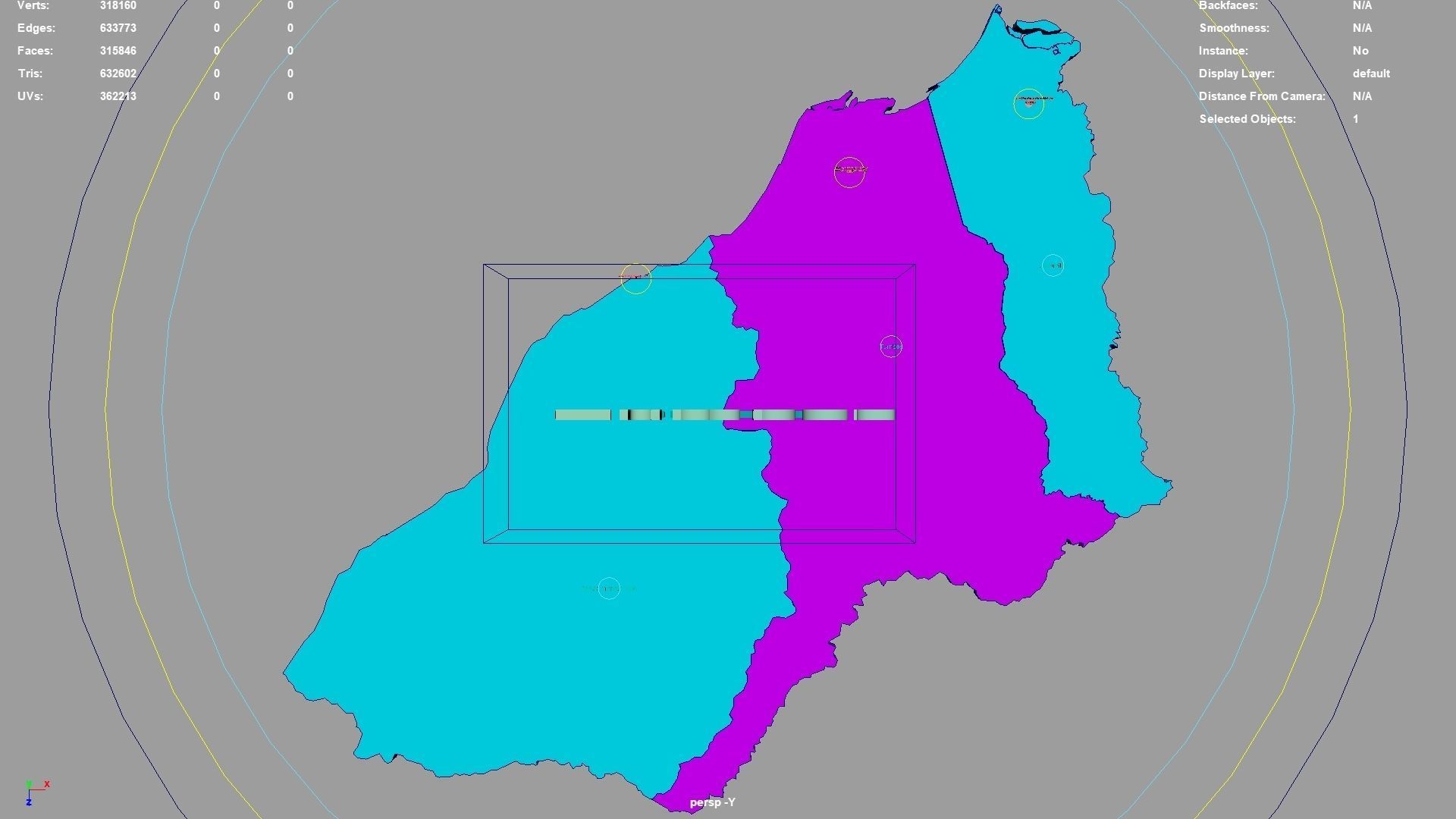 Tumbes  Peru map region geography political geographic 3D model_1