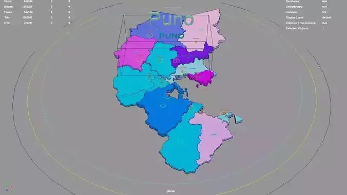 Puno  Peru map region geography political geographic