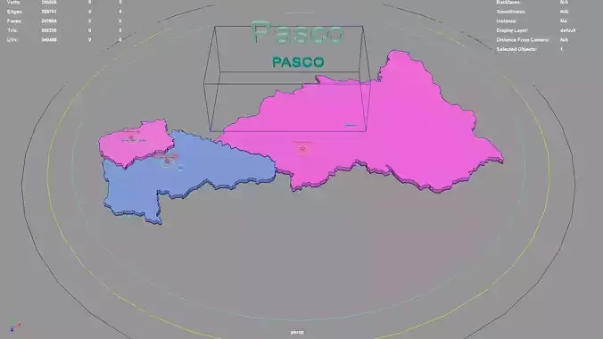 Pasco  Peru map region geography political geographic