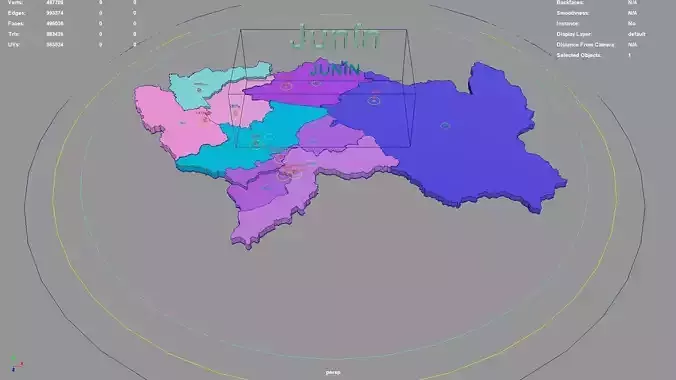 Junin  Peru map region geography political geographic