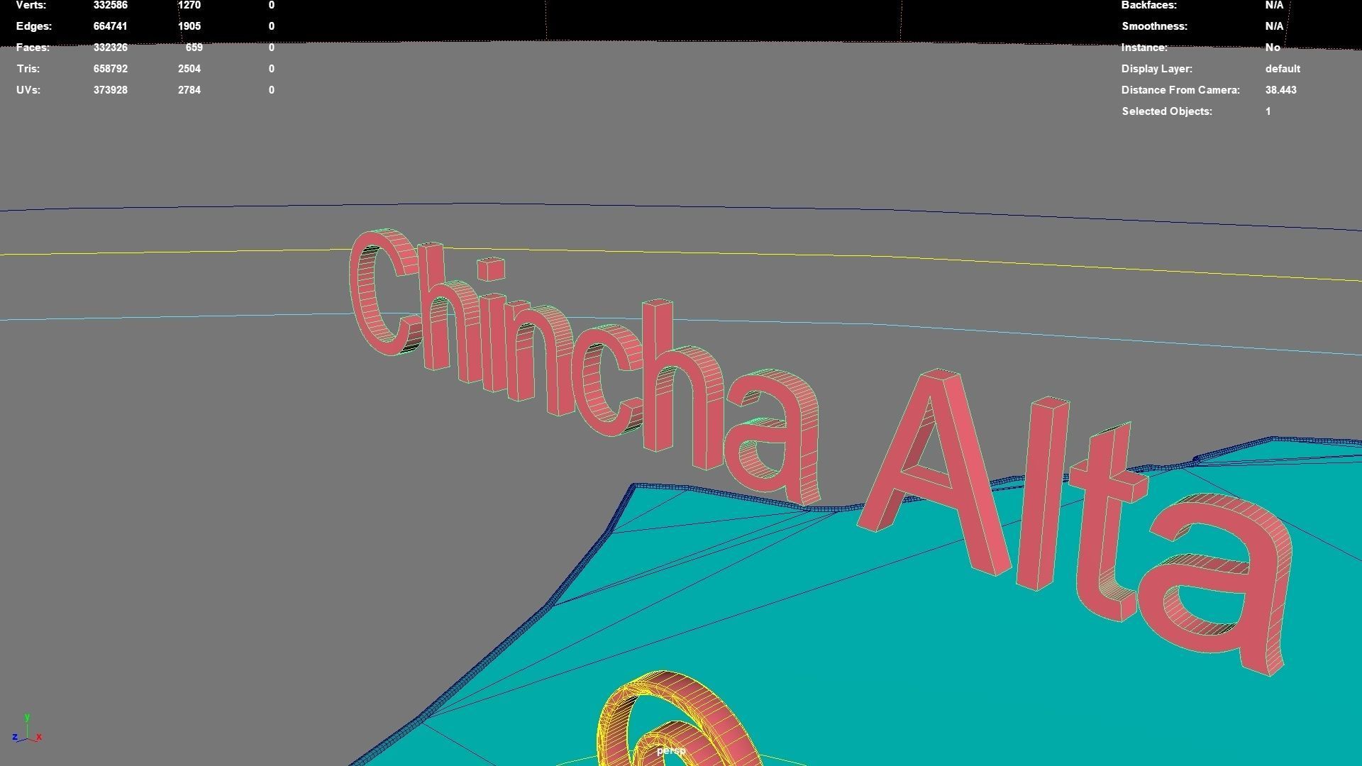 Ica  Peru map region geography political geographic 3D model_9