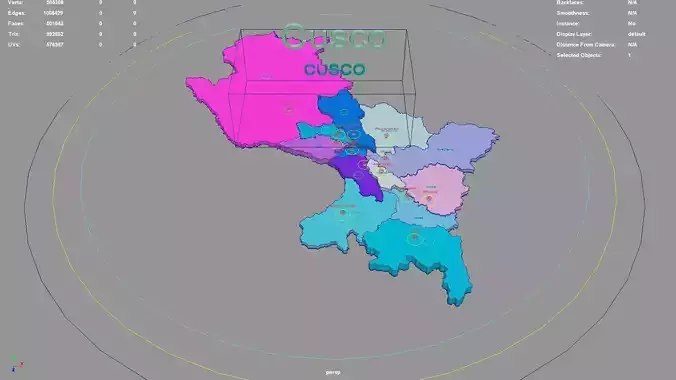 Cusco  Peru map region geography political geographic