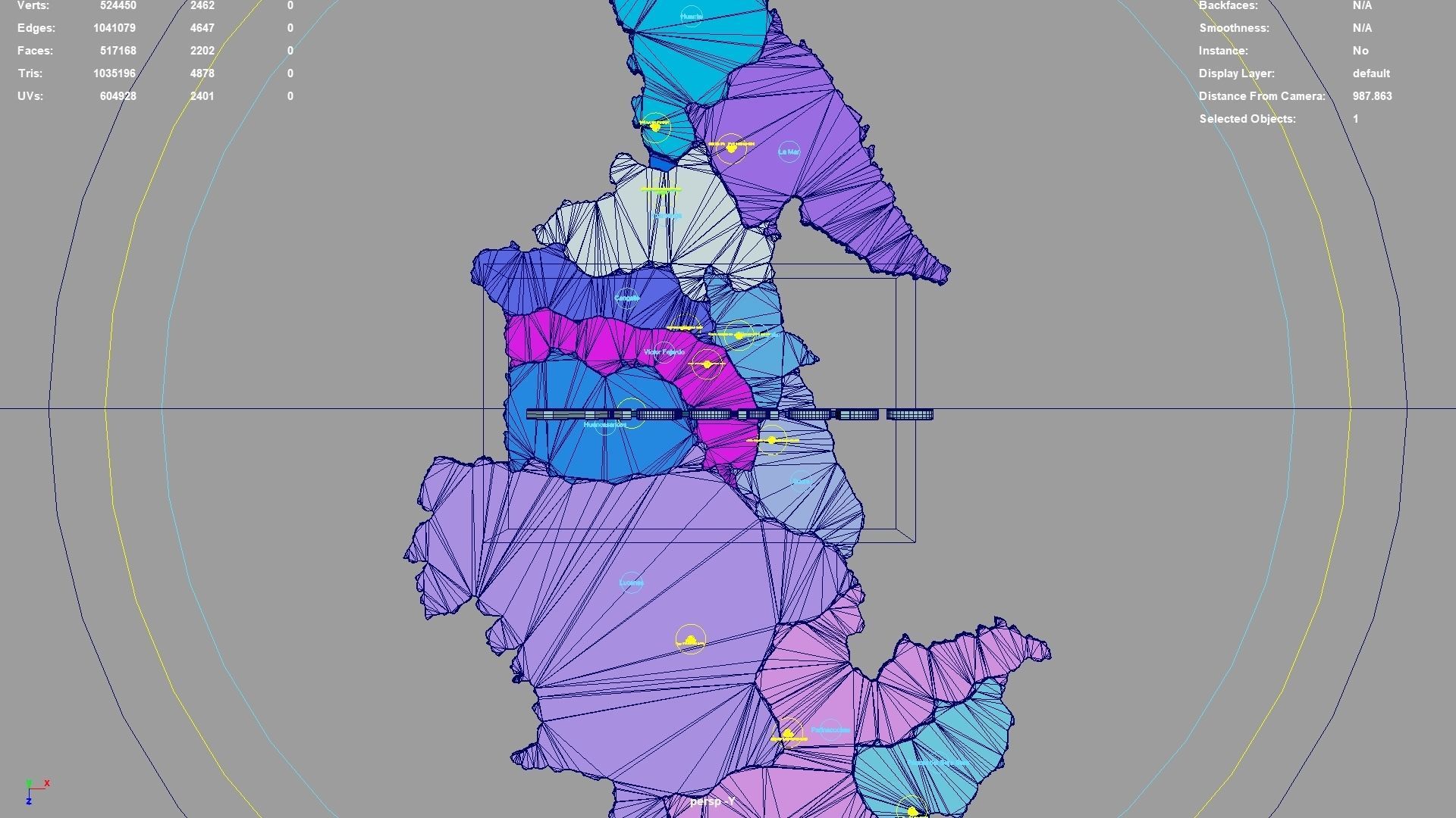 Ayacucho  Peru map region geography political geographic 3D model_4