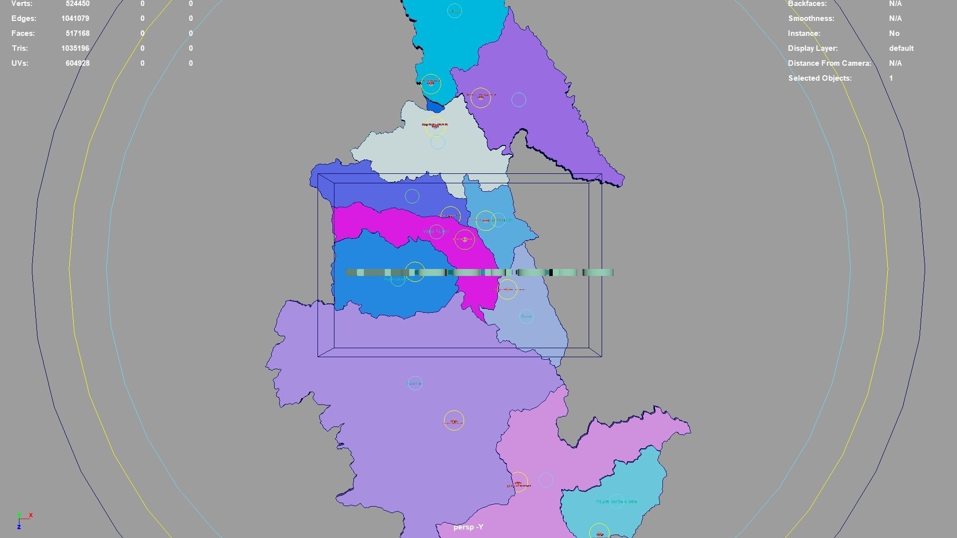Ayacucho  Peru map region geography political geographic 3D model_1