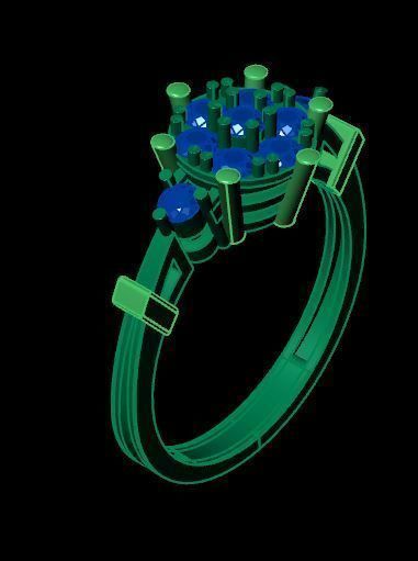 ENGAGEMENT RING 3D print model_10