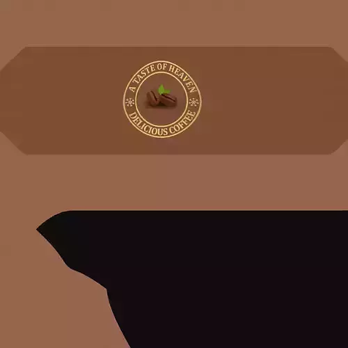 Coffe cup Low-poly 3D model