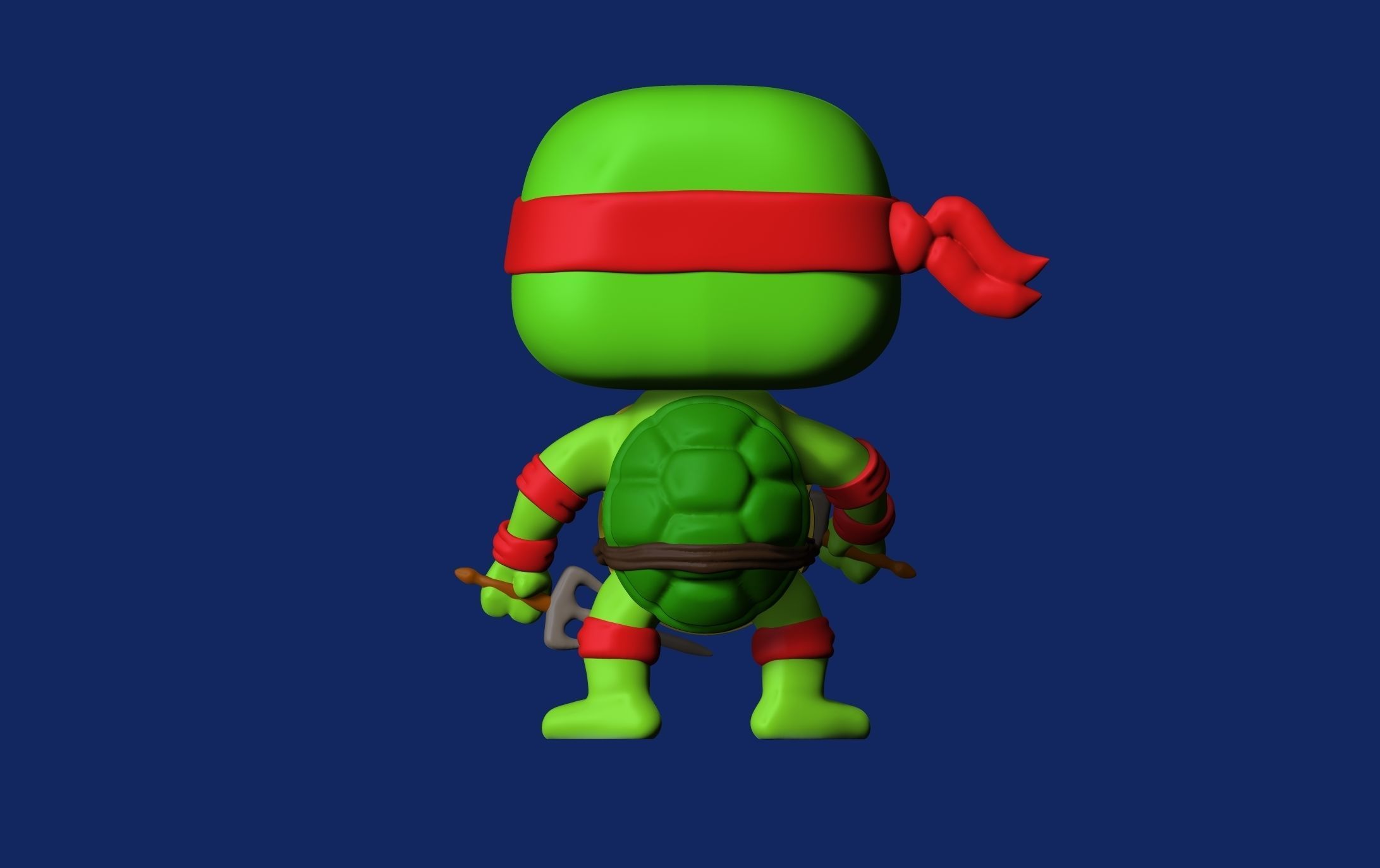 Raphael Funko pop 3D print model_1