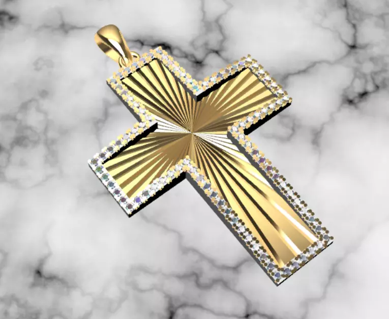 pendant cross Free 3D model Free 3D print model