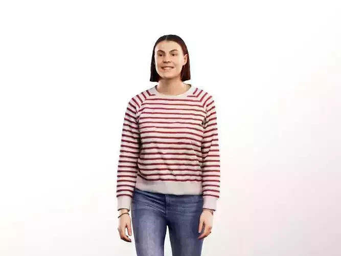 Helen 14237 - Casual Girl Walking Up Stairs