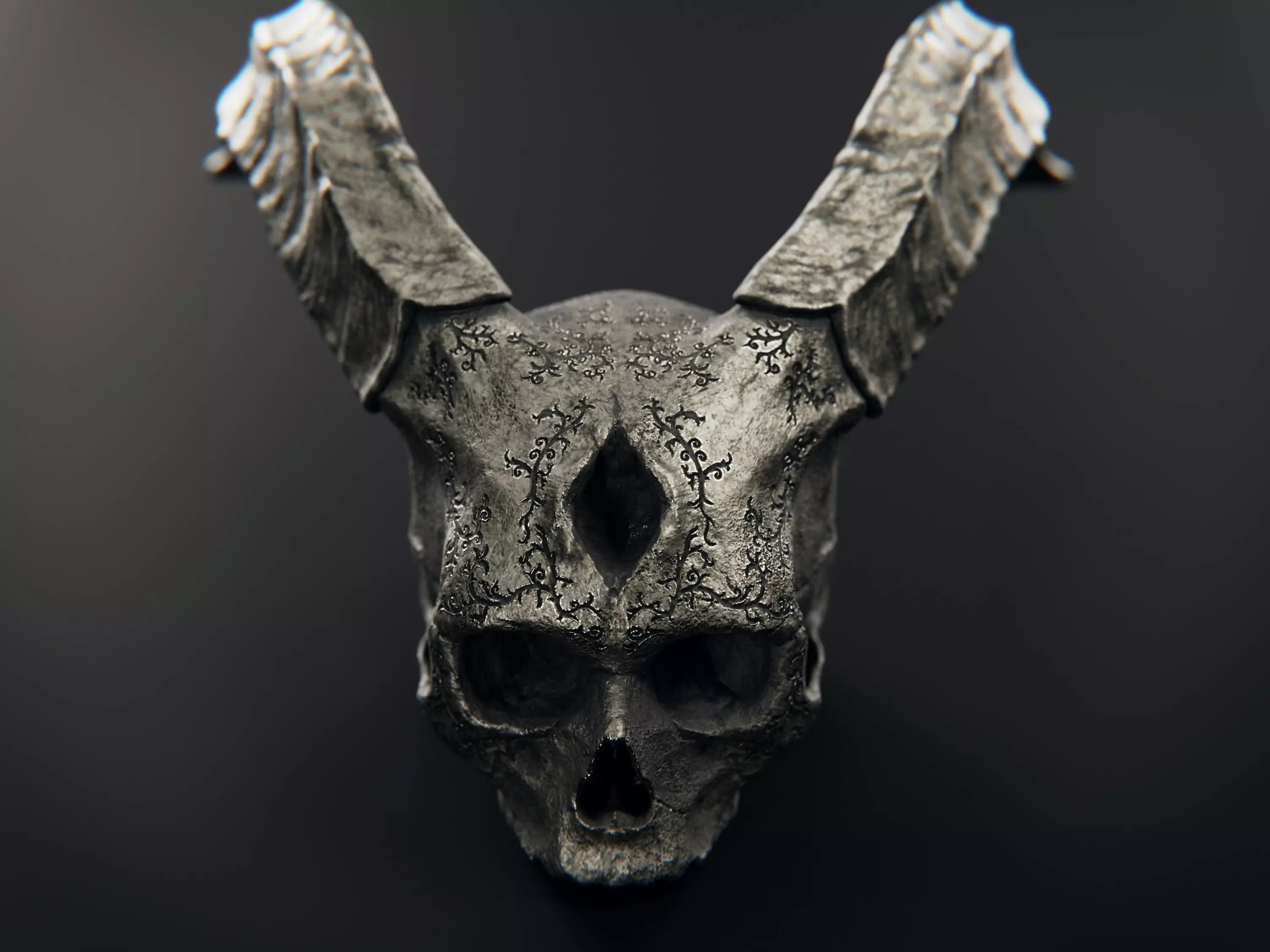 humanoid skull - the eye of suffering 3D model_0