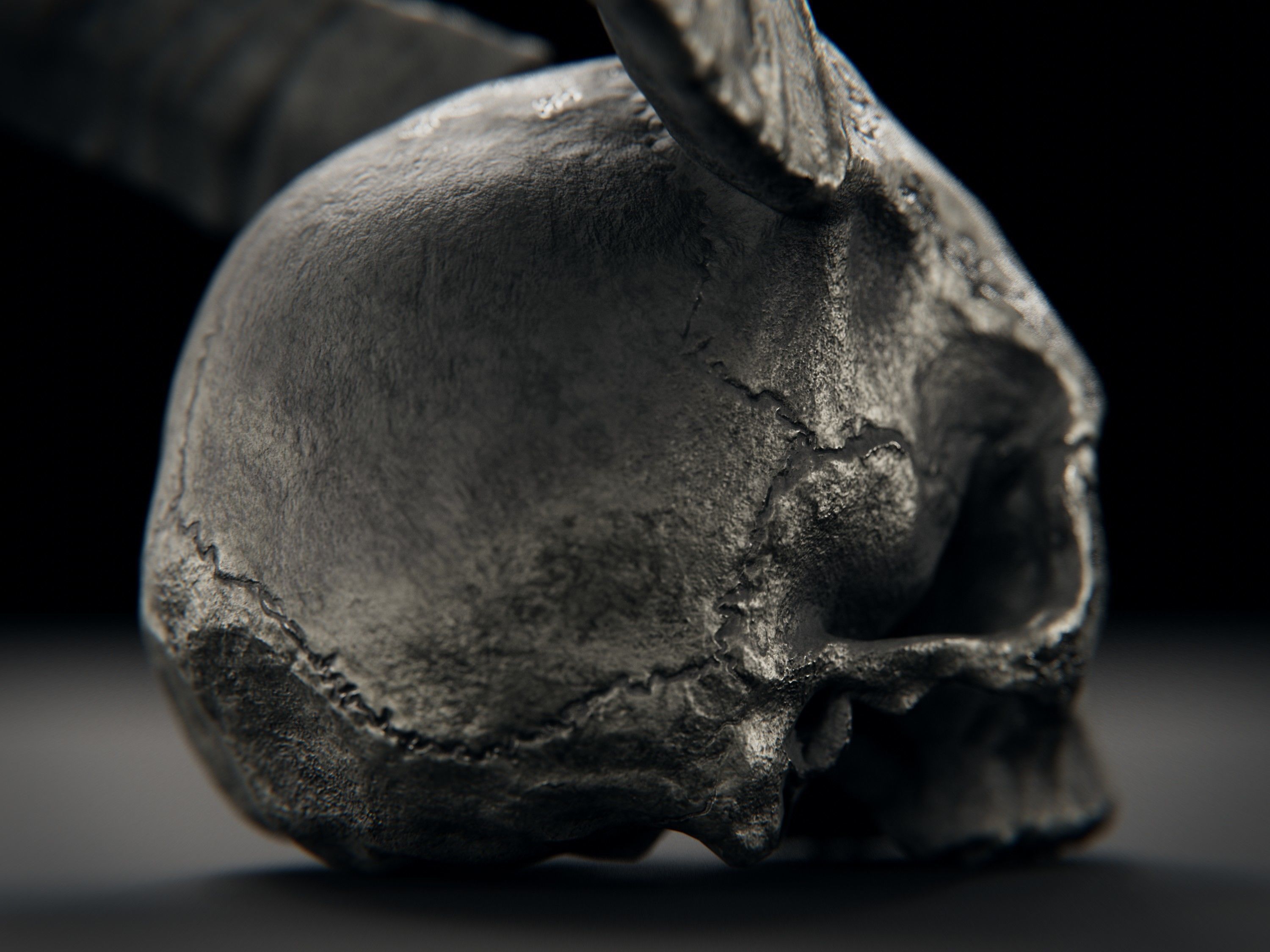 humanoid skull - the eye of suffering 3D model_6