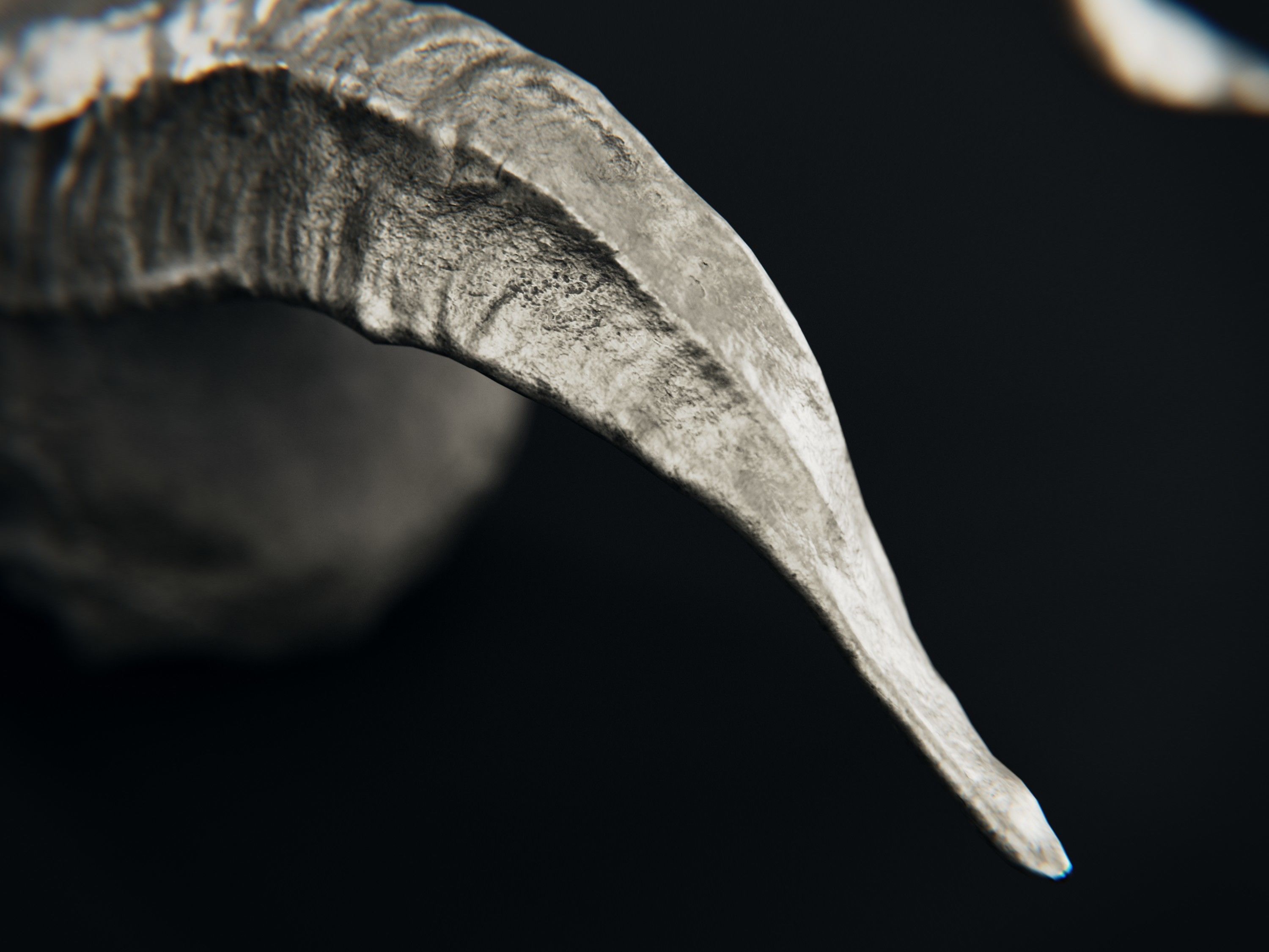 humanoid skull - the eye of suffering 3D model_7