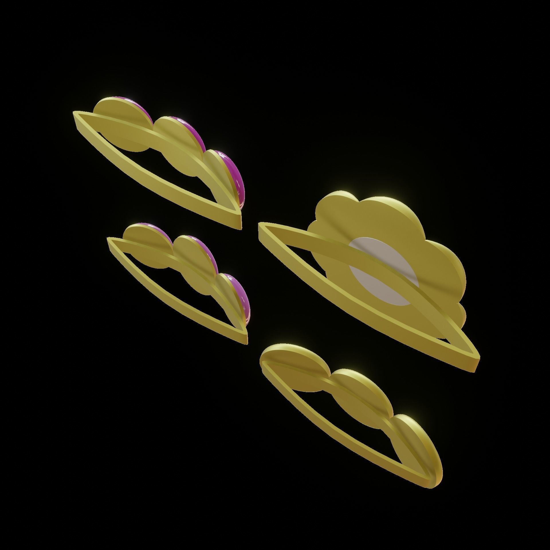 One piece Brook Soul King glasses tie CROWN cosplay 3D print model_4