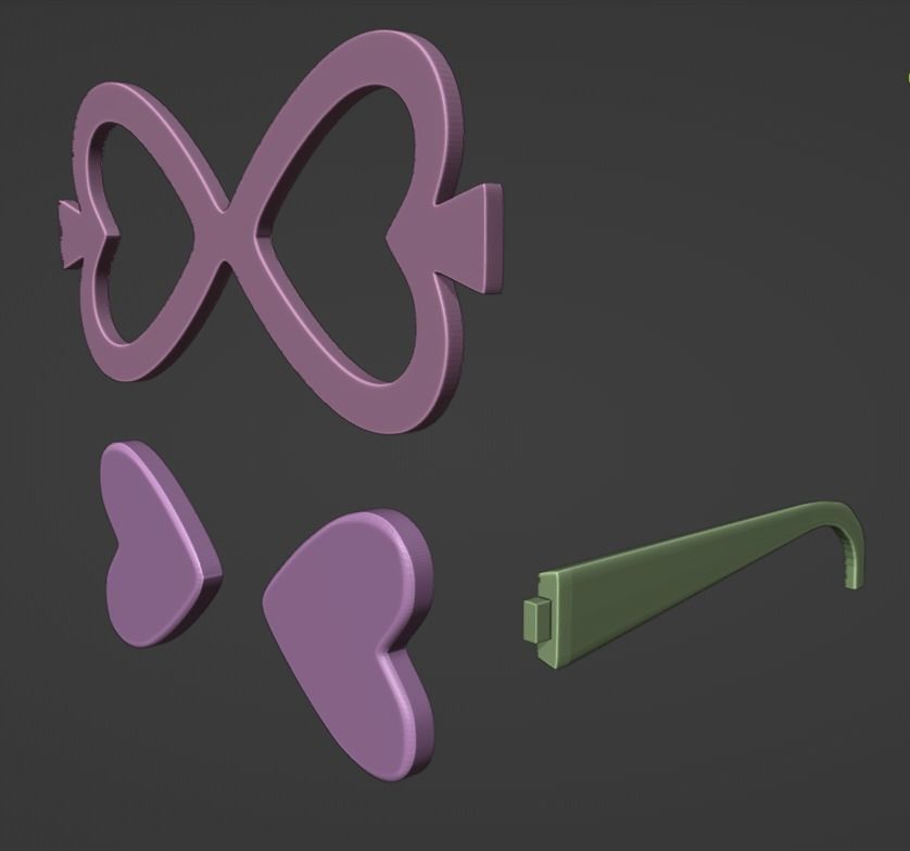 One piece Brook Soul King glasses tie CROWN cosplay 3D print model_9