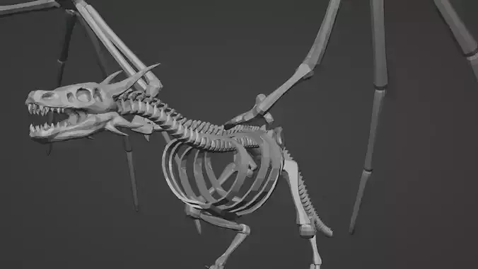 skeleton dragon blender