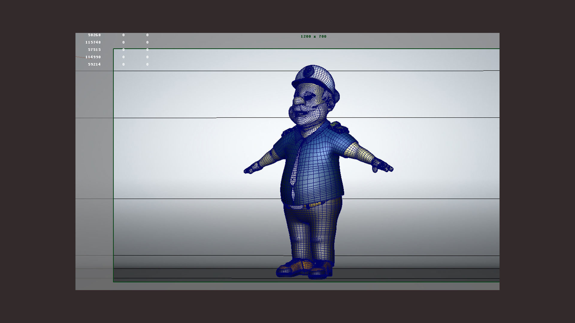 Cartoon captain Boatman old man Helmsman   pirate 3D model_5