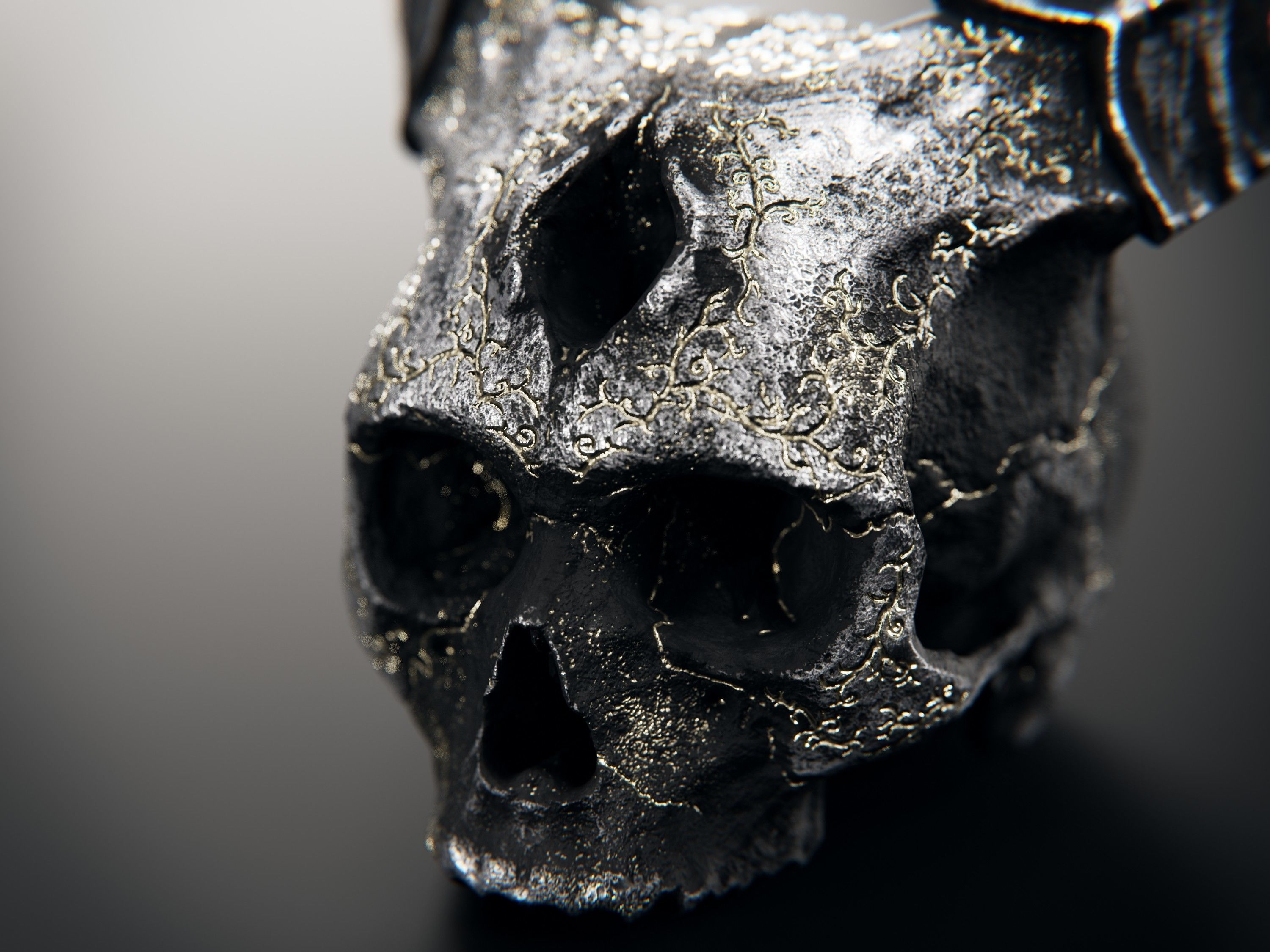 humanoid skull - the eye of suffering 3D model_1