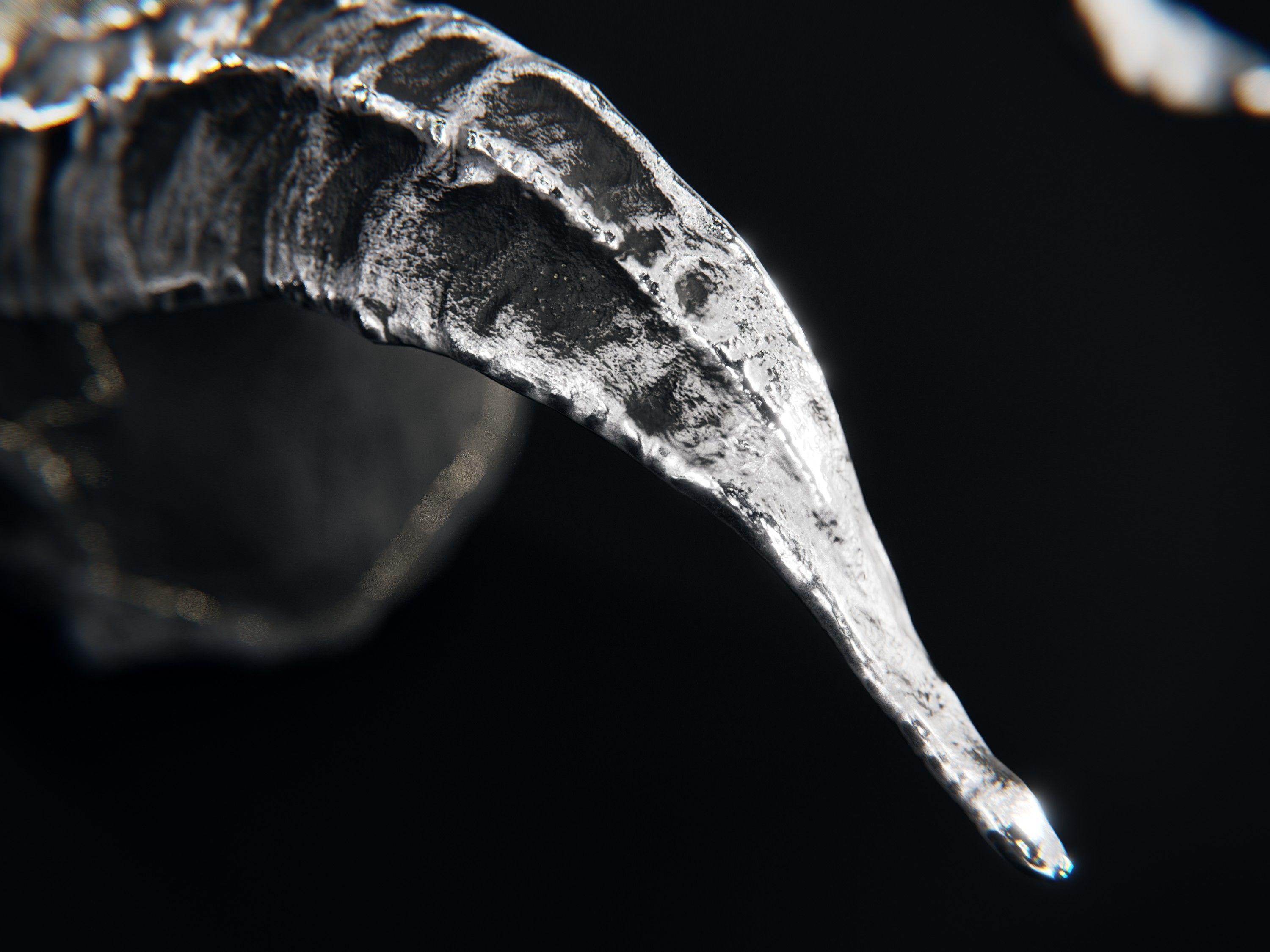 humanoid skull - the eye of suffering 3D model_7