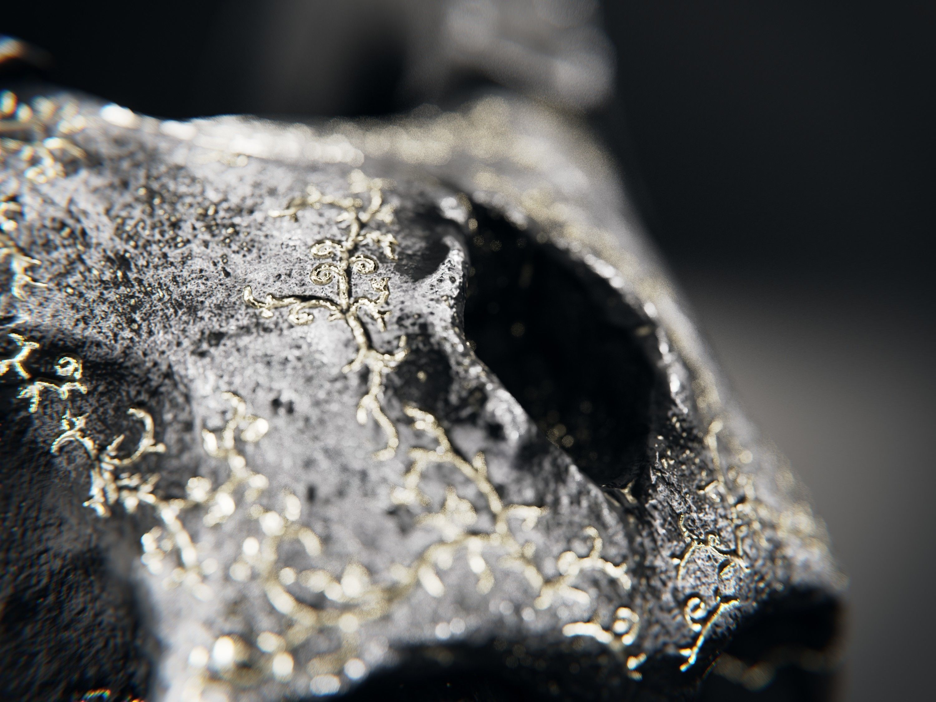 humanoid skull - the eye of suffering 3D model_3