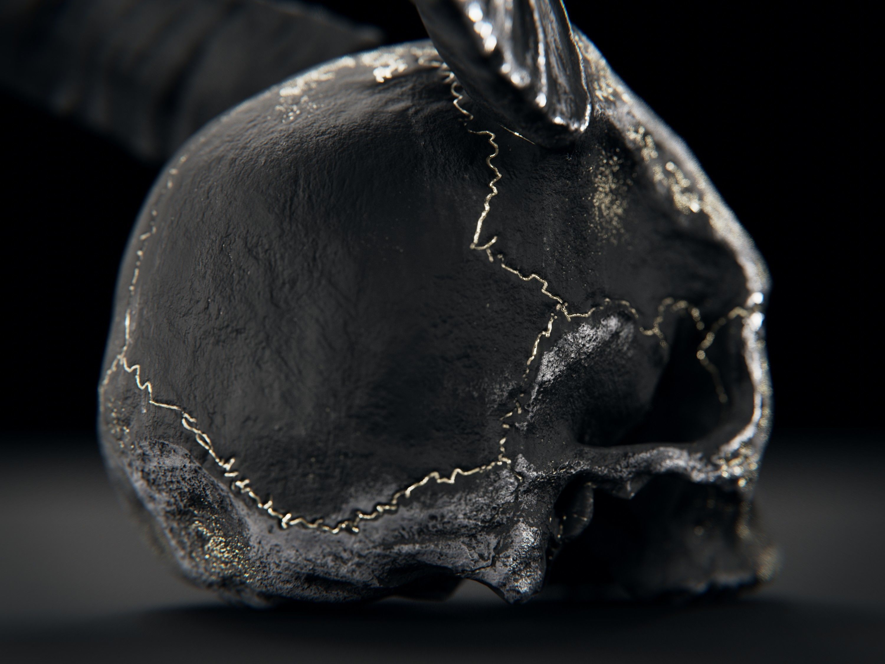 humanoid skull - the eye of suffering 3D model_6