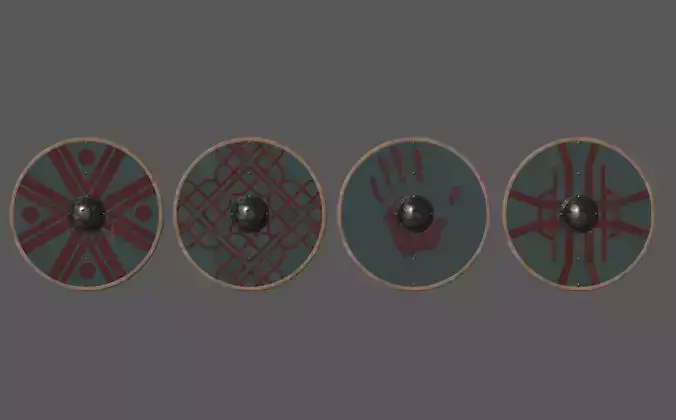 Historical viking shields