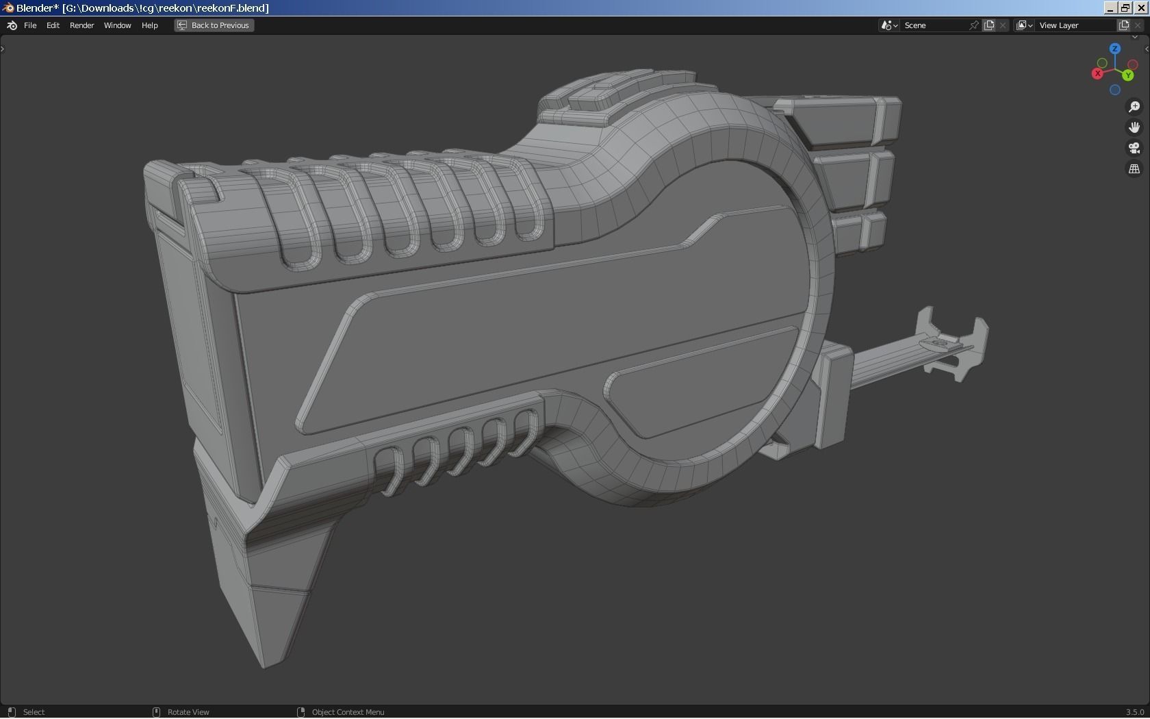 Digital Tape Measure Low-poly 3D model_11