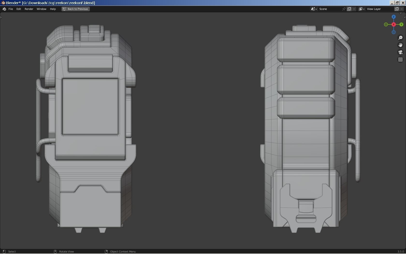 Digital Tape Measure Low-poly 3D model_8