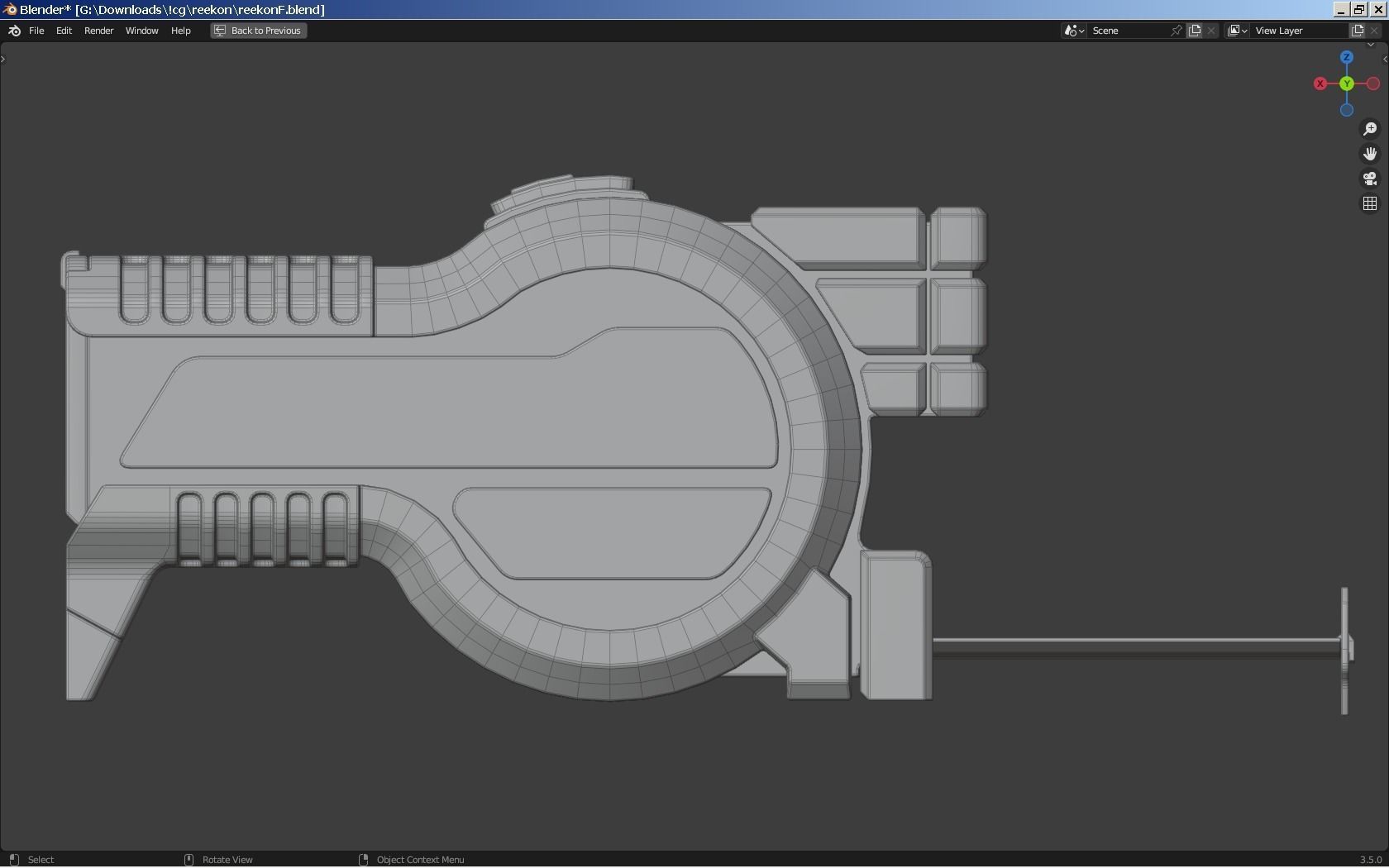 Digital Tape Measure Low-poly 3D model_7