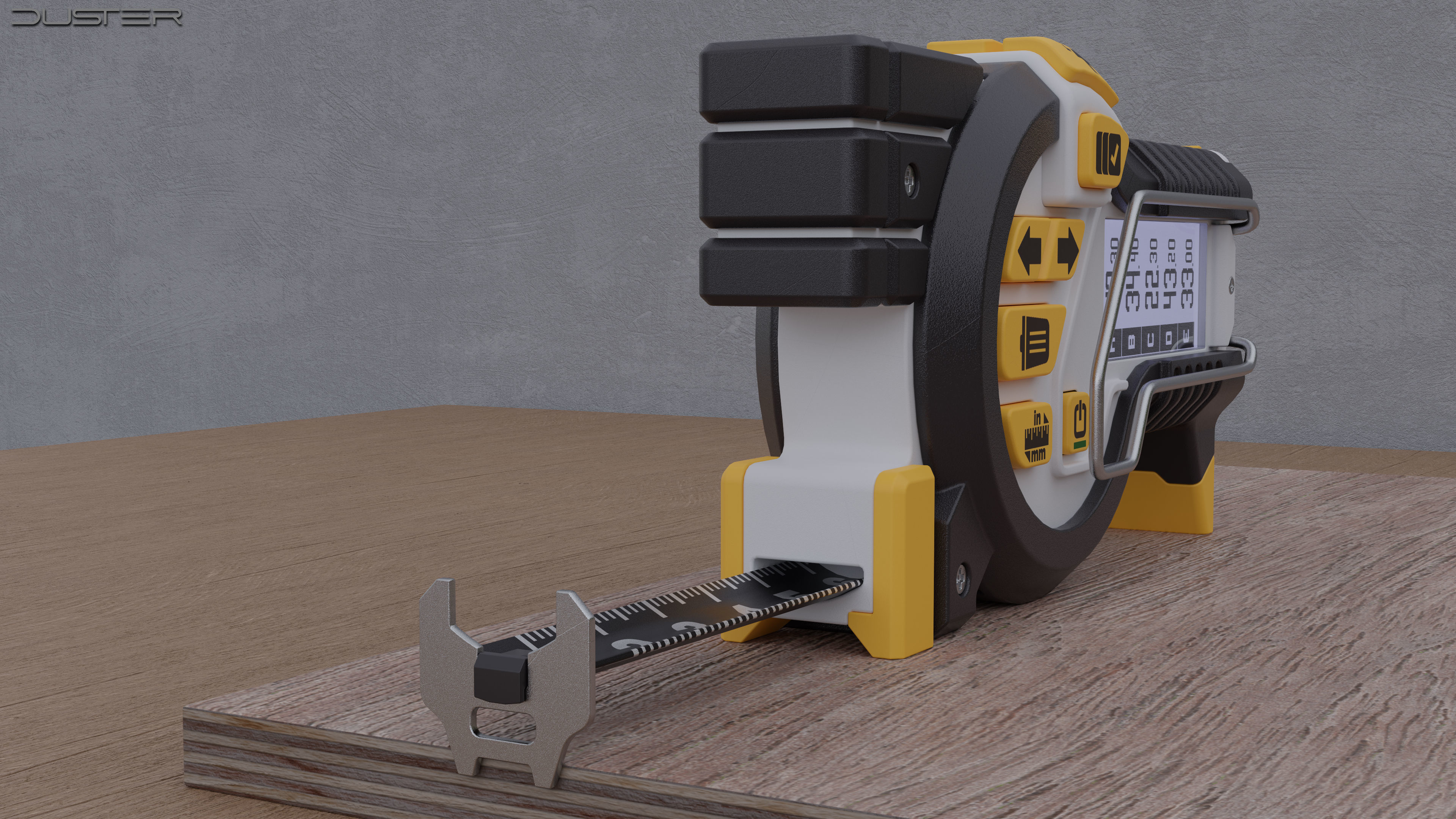 Digital Tape Measure Low-poly 3D model_5