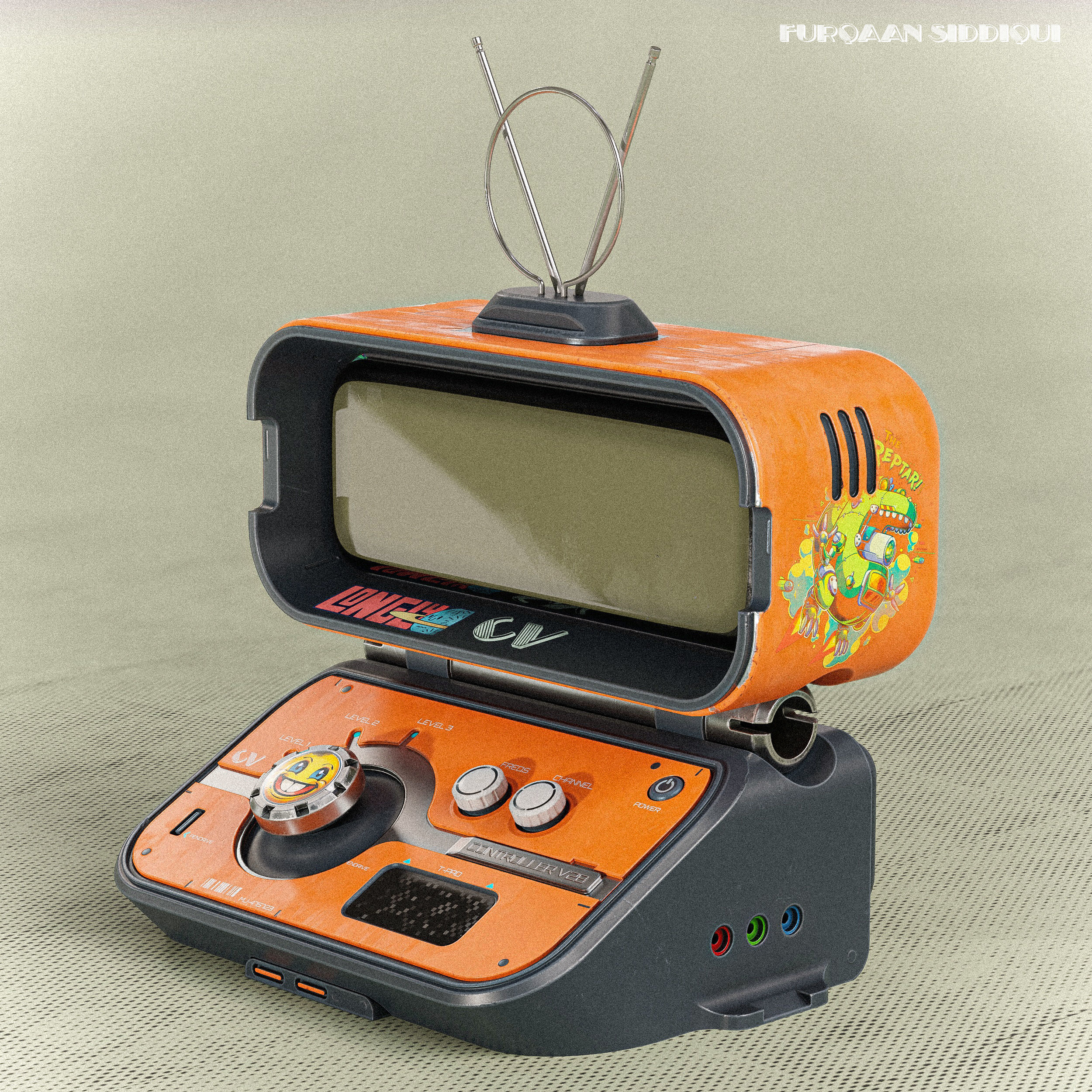 Sci-fi Controller PC V28 PBR Low-poly 3D model_2