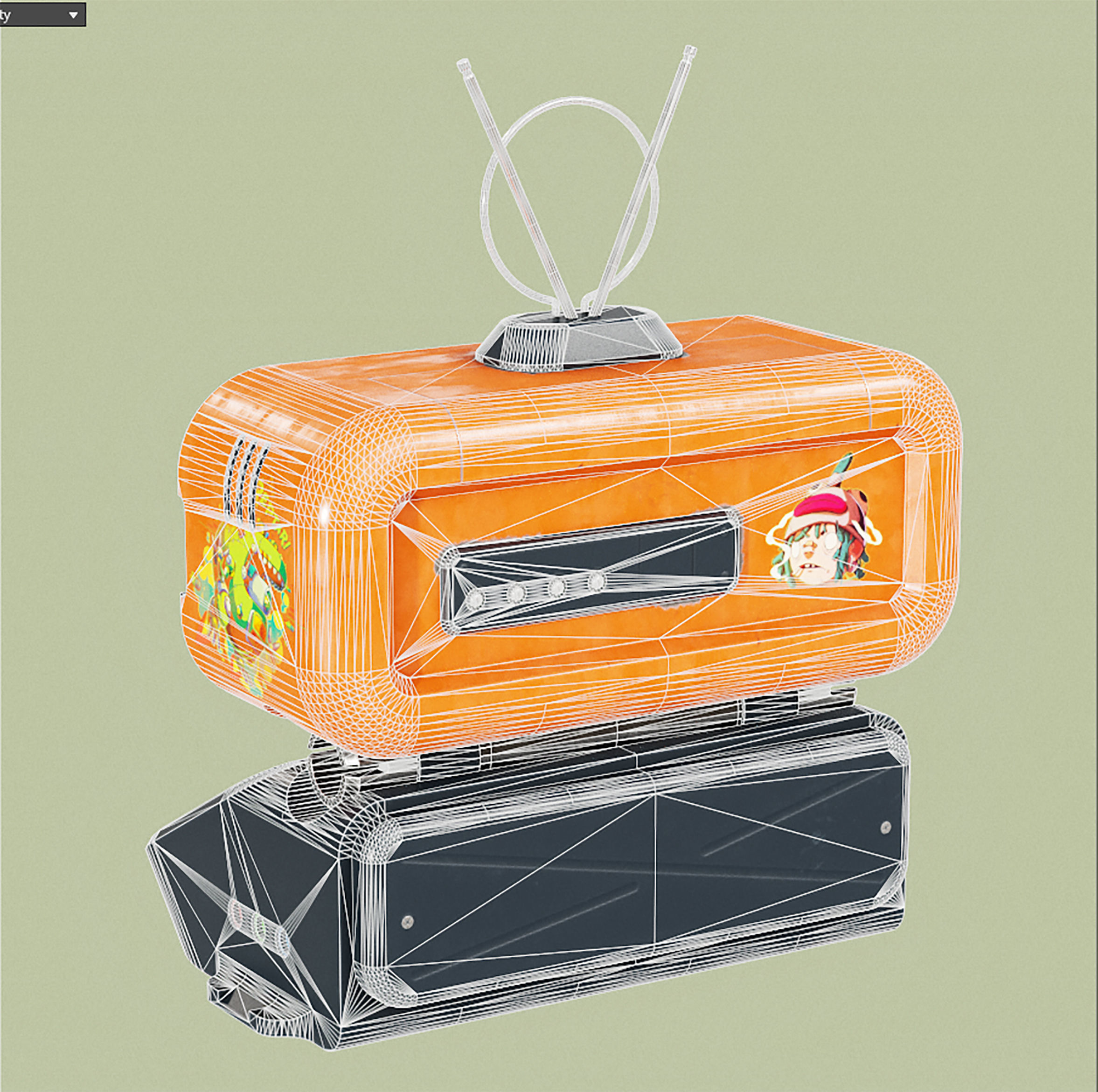 Sci-fi Controller PC V28 PBR Low-poly 3D model_18