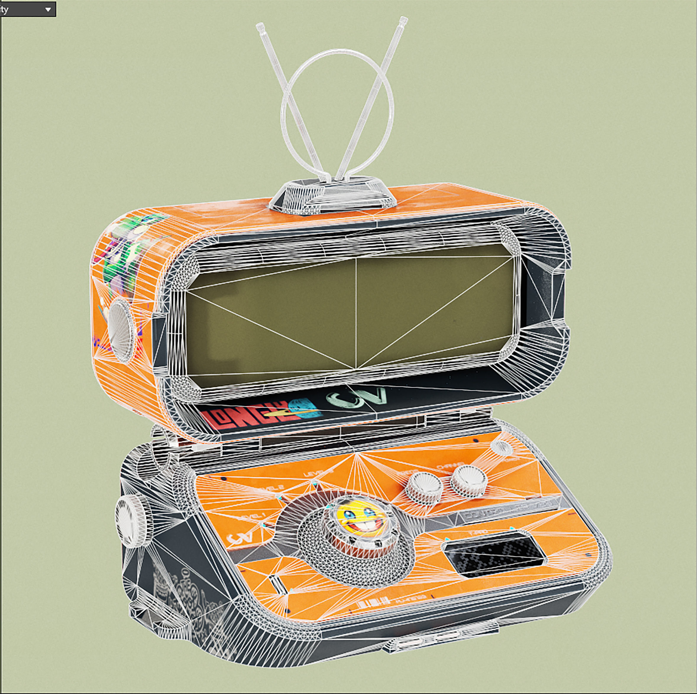 Sci-fi Controller PC V28 PBR Low-poly 3D model_17