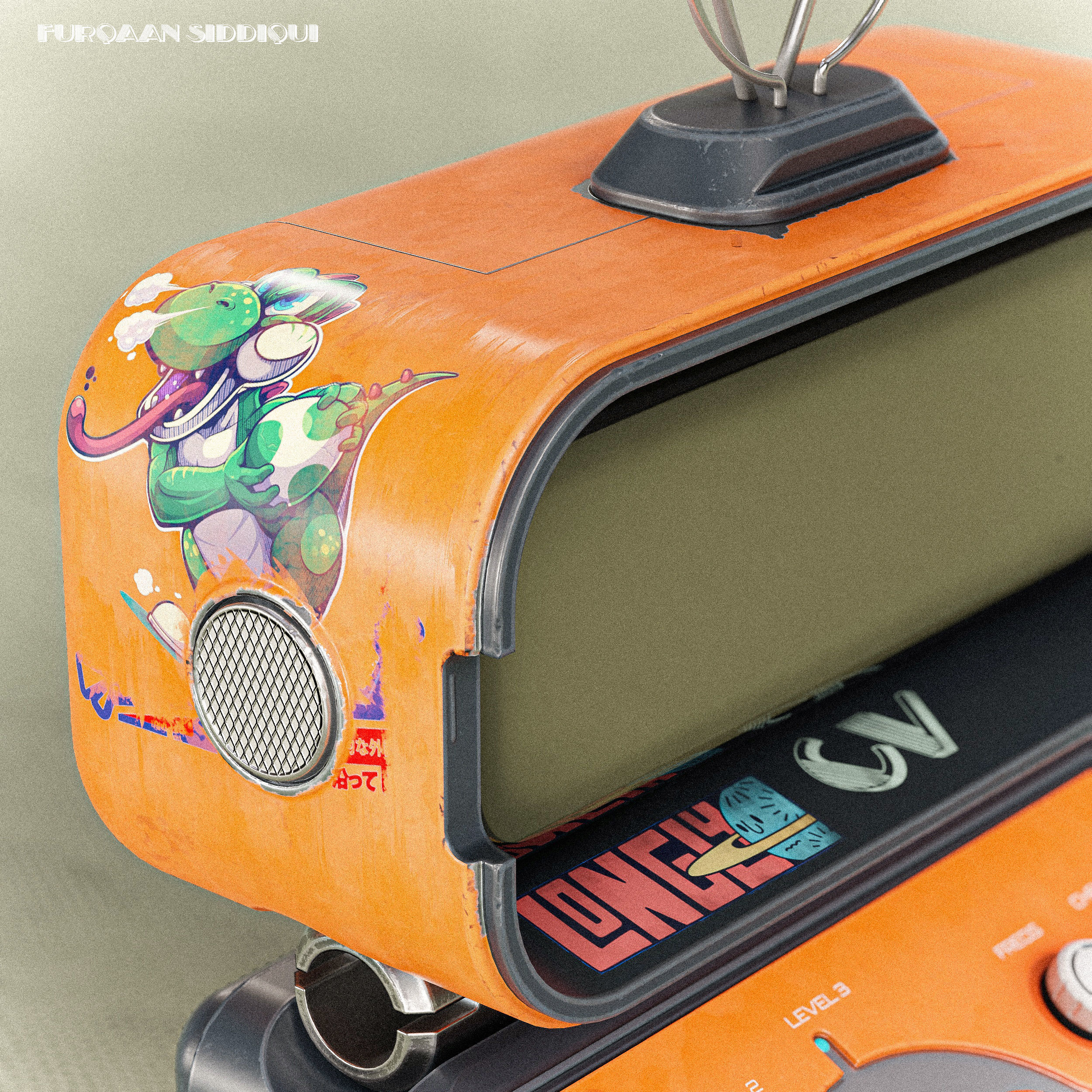 Sci-fi Controller PC V28 PBR Low-poly 3D model_9