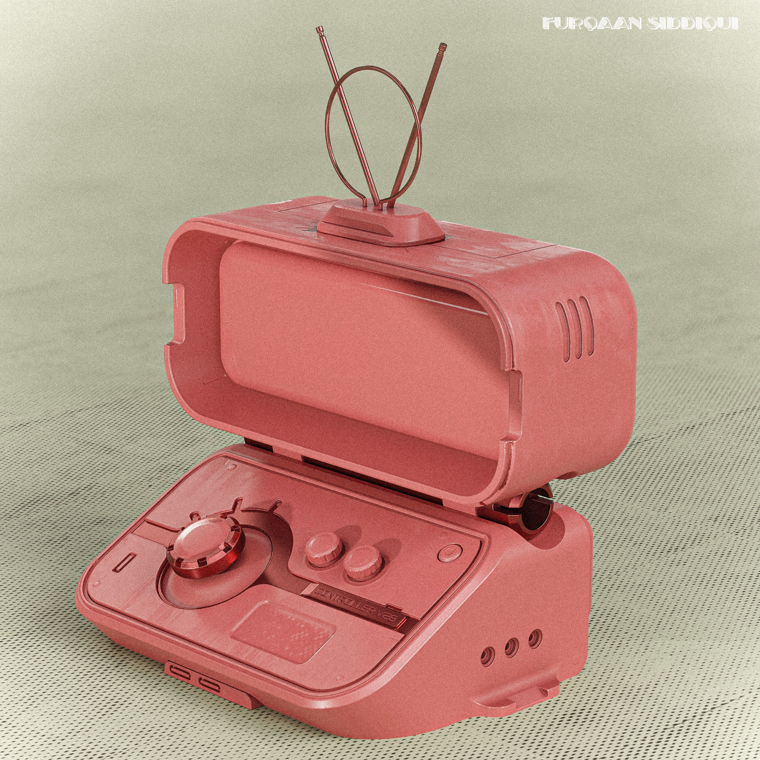 Sci-fi Controller PC V28 PBR Low-poly 3D model_16