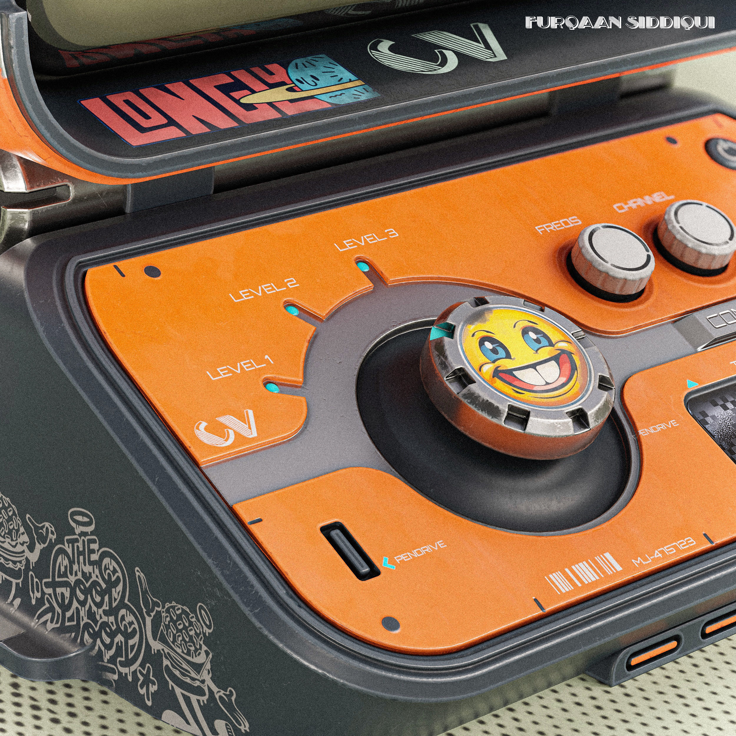 Sci-fi Controller PC V28 PBR Low-poly 3D model_10