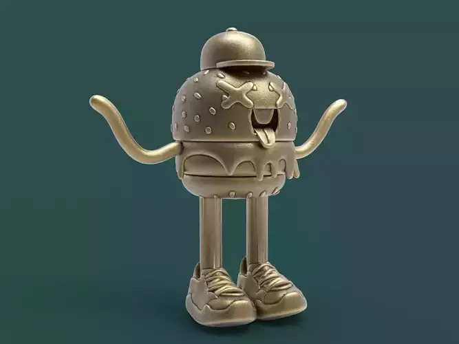  cute burger 3d model for 3d printing  