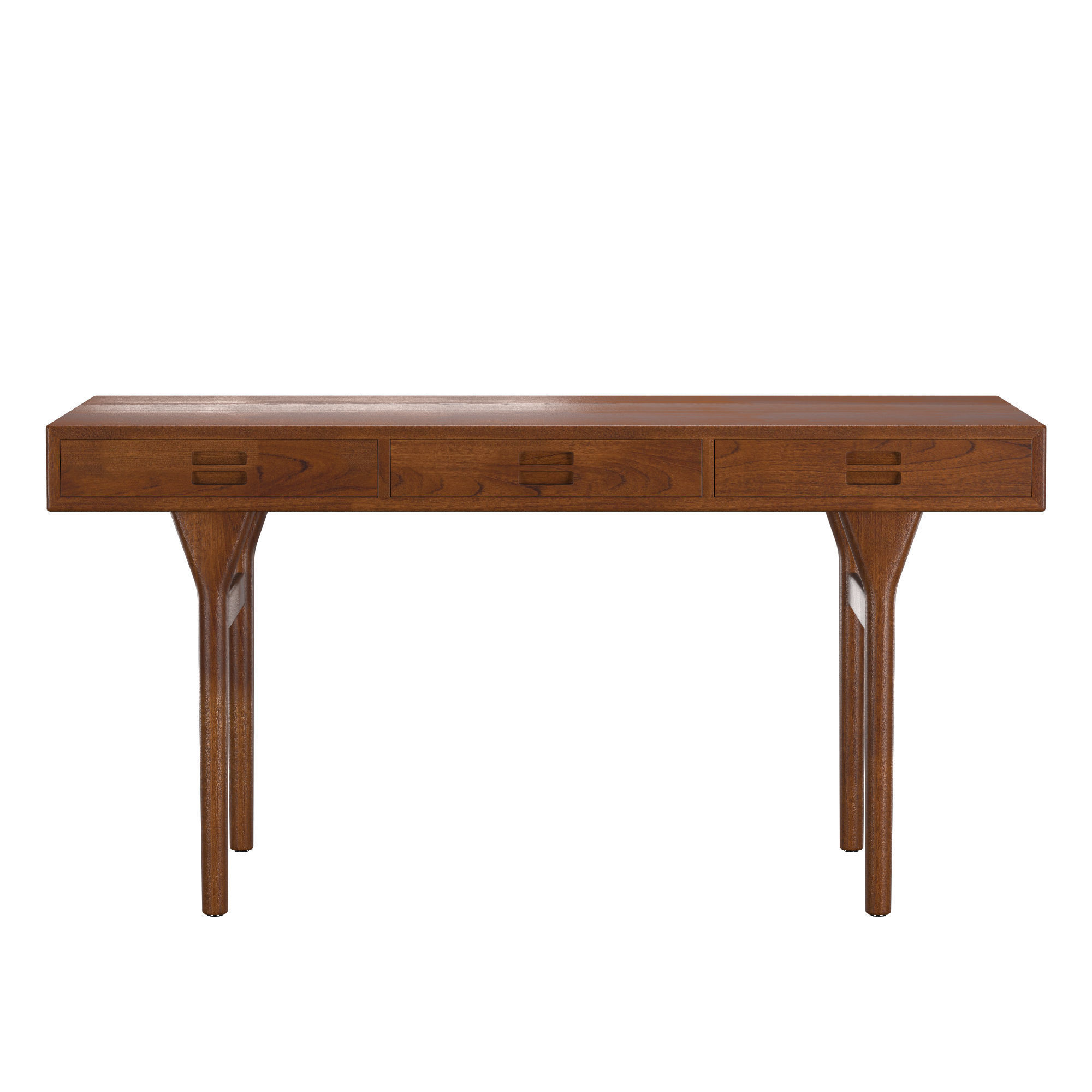 Midcentury Danish desk 3D model_2