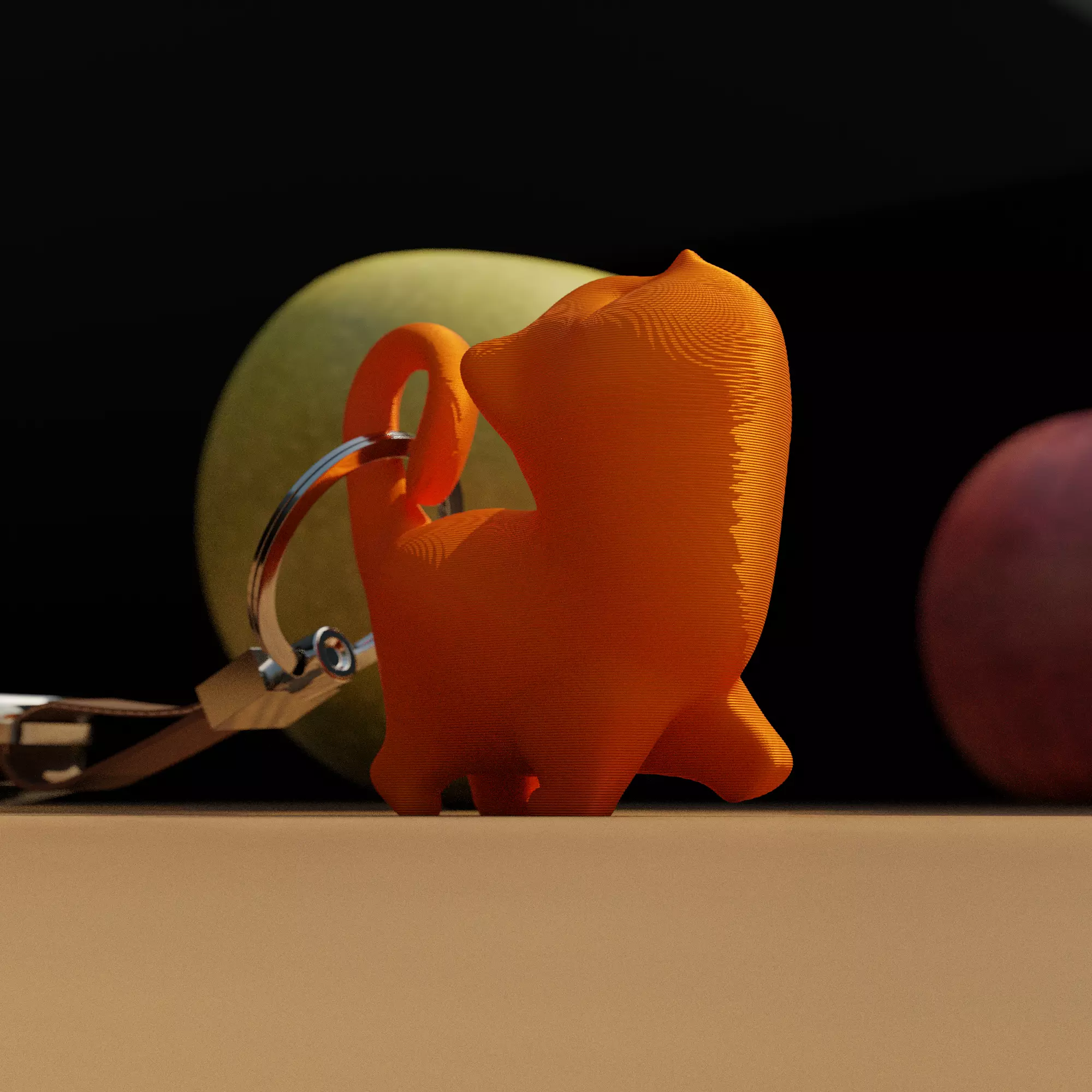 COOL CAT KEYCHAIN 3D print model