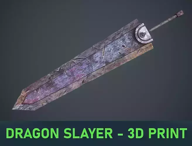 Dragon Slayer - Berserk - 3D printing ready Free 3D print model