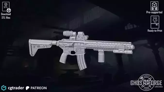 Rifle Sig MCX Virtus 3D print model