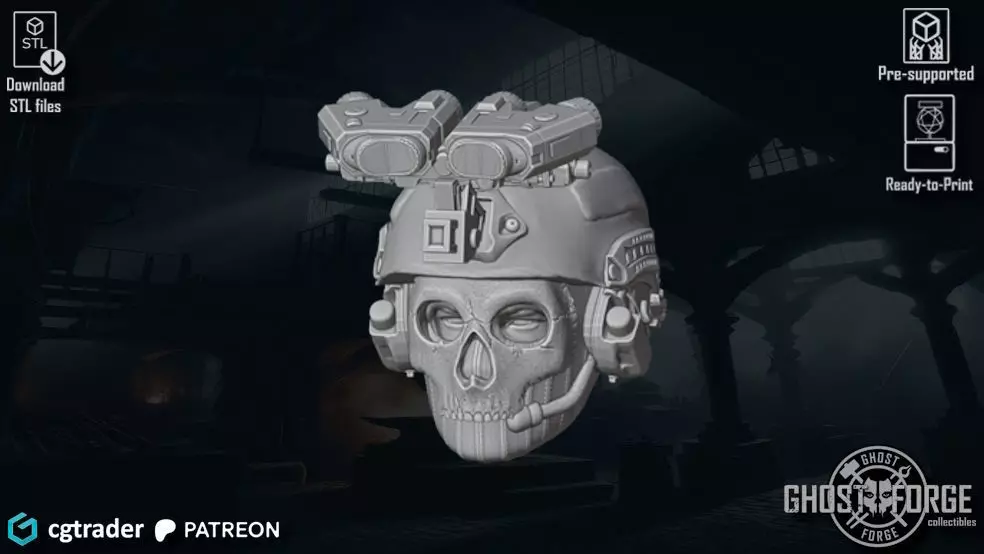RENEGADES5 - 12 Ghost Helmet 3D print model