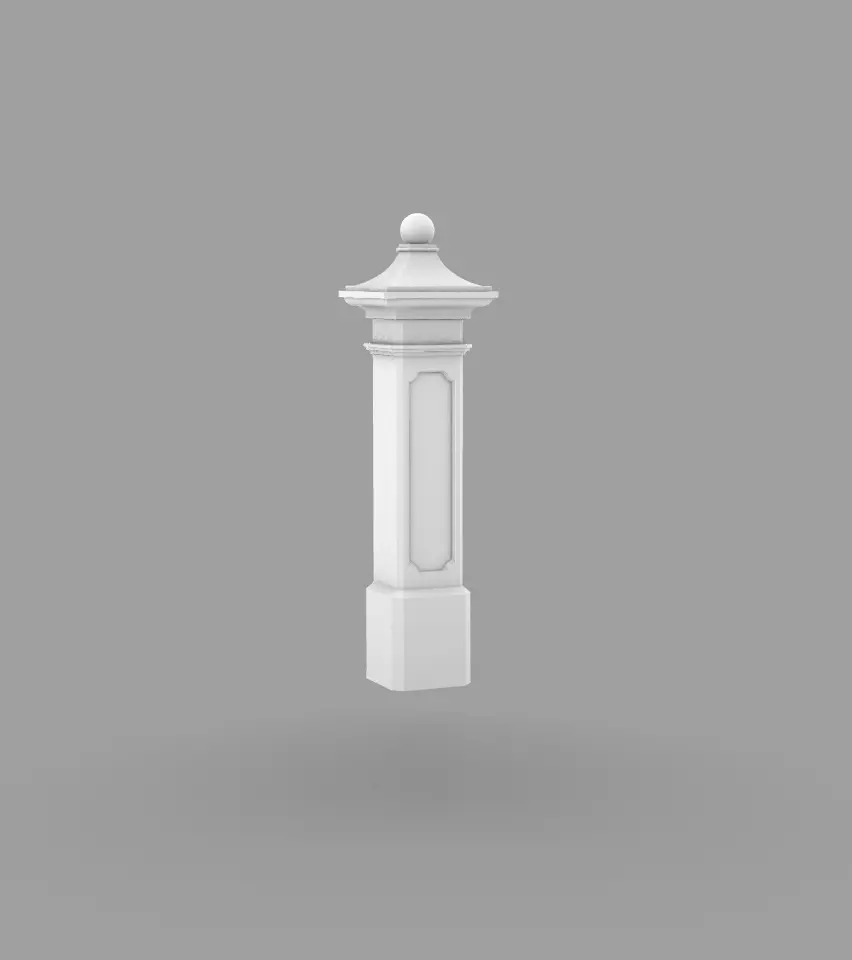 Pilier de portail 3D model_0