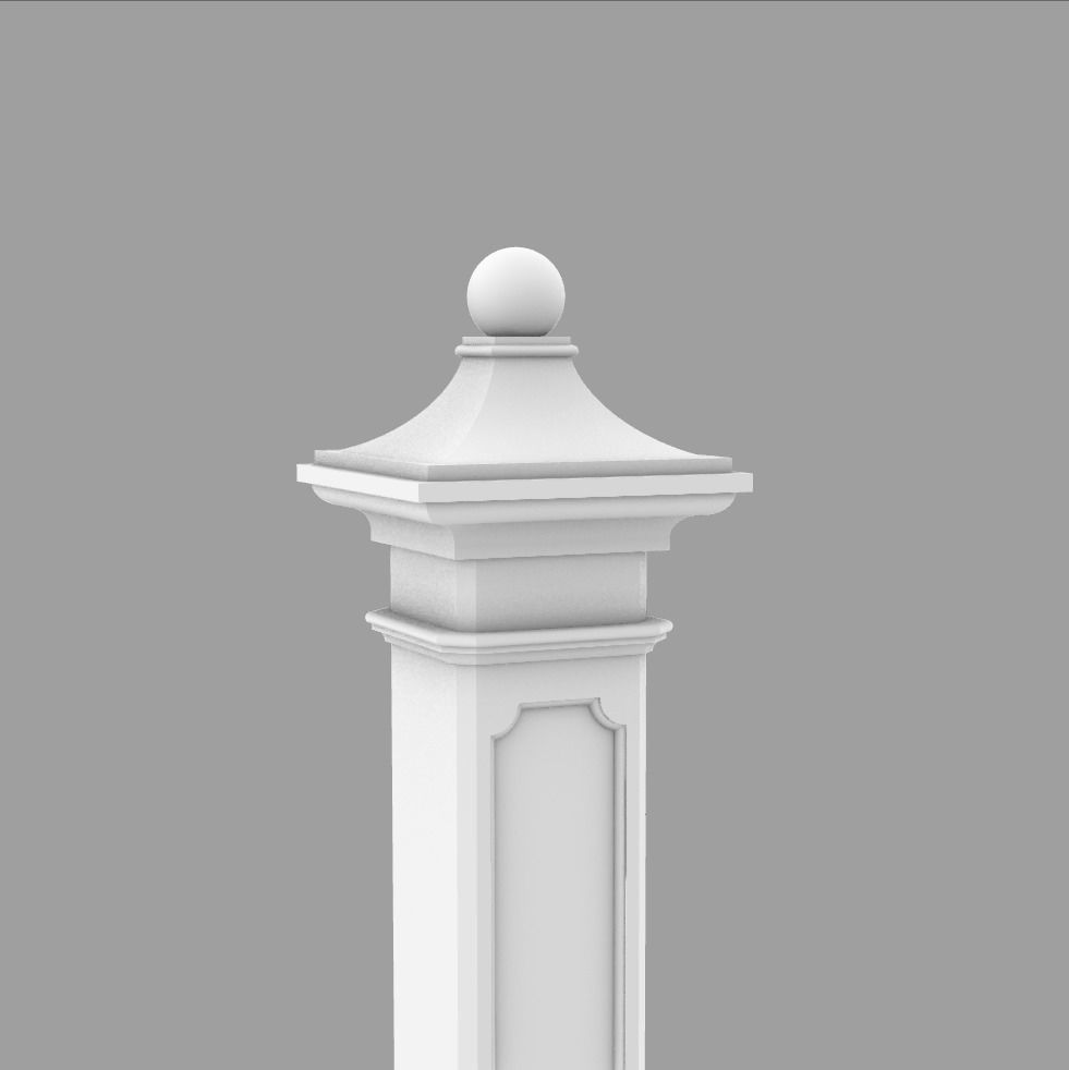 Pilier de portail 3D model_1