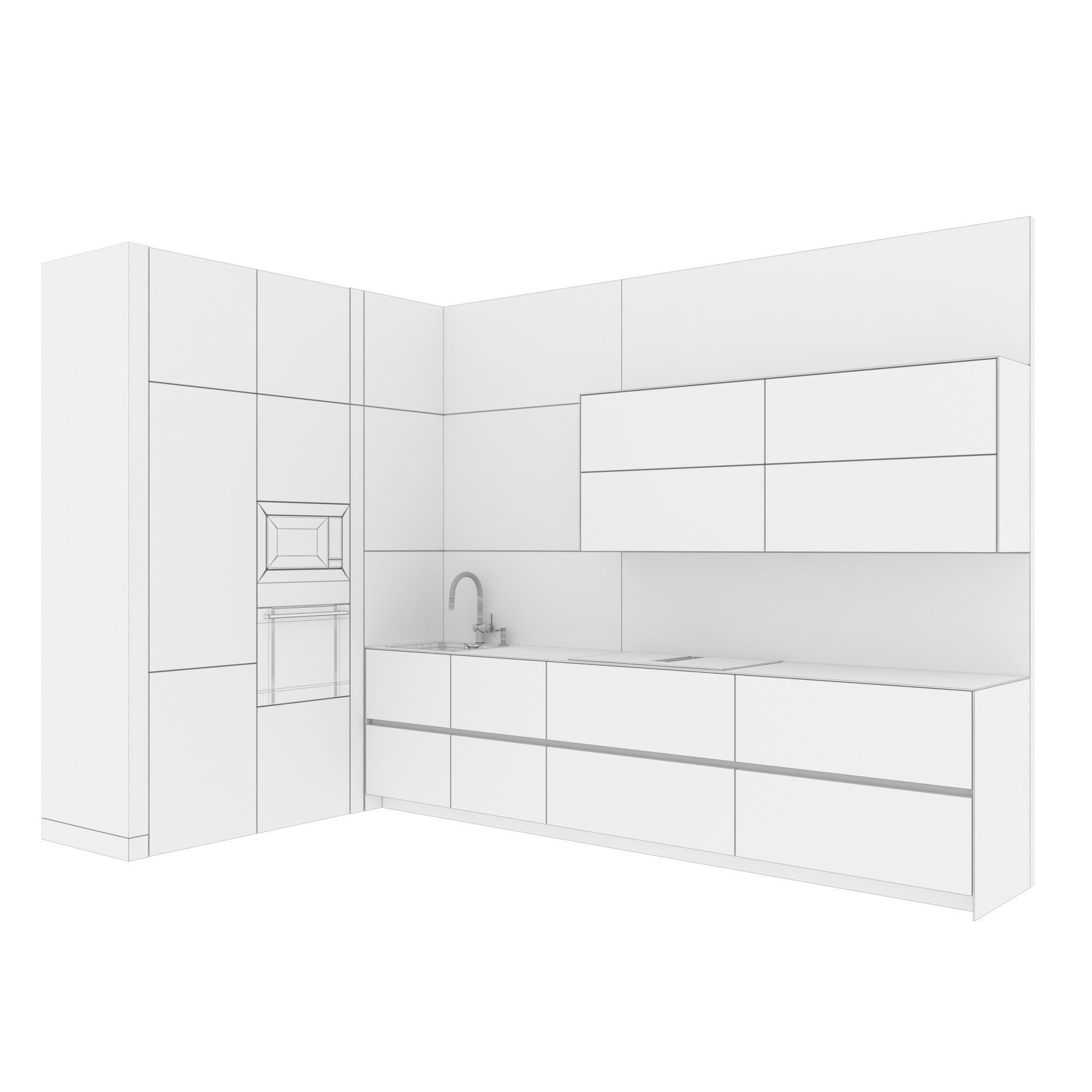 Kitchen set 05 3D model_5