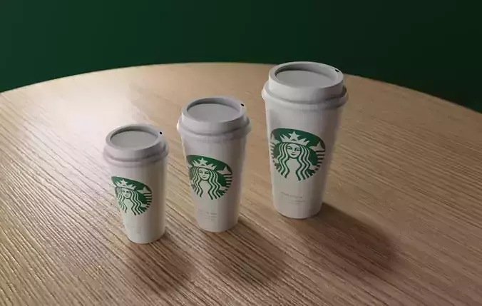highpoly starbucks coffee cup