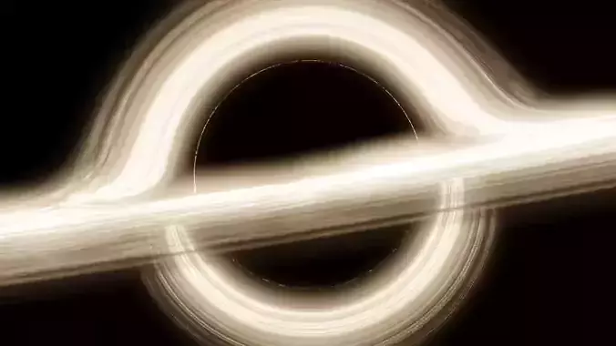 BLACK HOLE PHOTOREALISTIC ANIMATED INTERSTELLAR 3D model 3D model