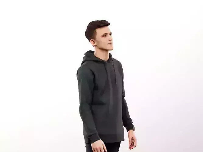 Robin 14205 - Walking Casual Young Man Low-poly 3D model