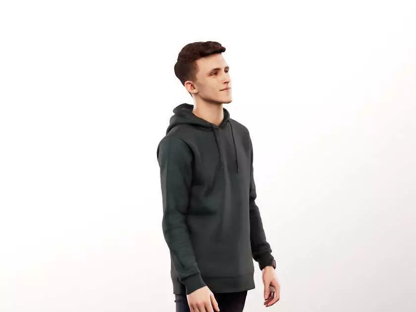 Robin 14205 - Walking Casual Young Man Low-poly 3D model_0
